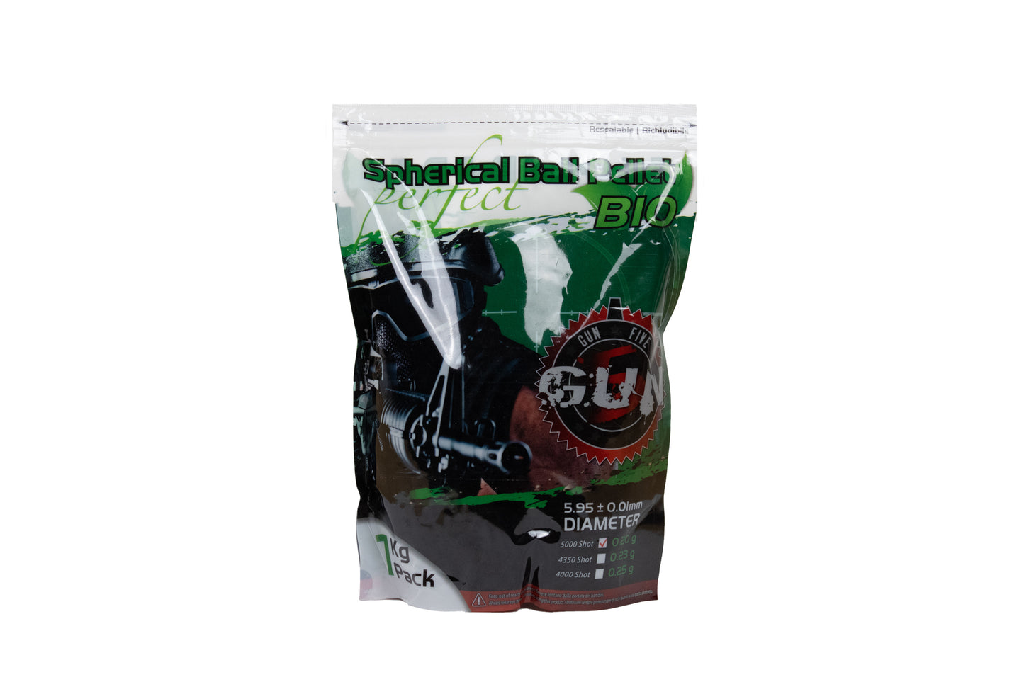 BIODEGRADABLE BROWN PELLETS PERFECT SPHERICAL 0.20 5000bb GUN FIVE (gf020biom)